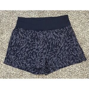 Athleta Trekkie North Printed Shorts Womens‎ 4 Blue Animal Print Hiking Travel